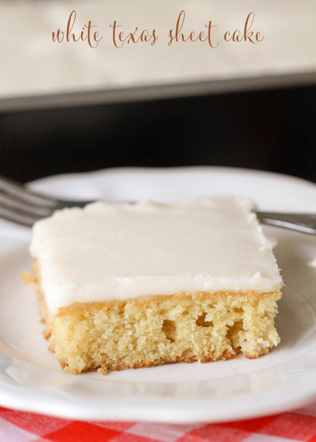 White Sheet Cake
 White Texas Sheet Cake Recipe