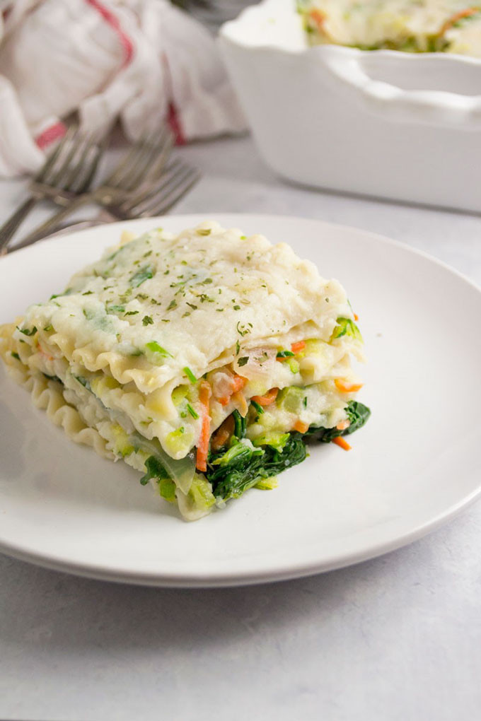 White Vegetable Lasagna
 ve arian lasagna white sauce