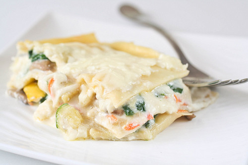 White Vegetable Lasagna
 Ve able Lasagna with White Sauce – IC Friendly Dinner