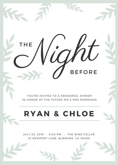 Who Is Invited To The Rehearsal Dinner
 Customize 411 Rehearsal Dinner Invitation templates