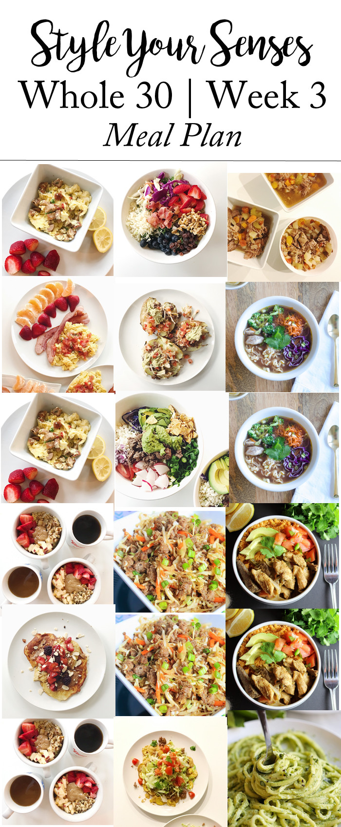 Whole 30 Dinner
 Whole30 Week 2 Update Week 3 Meal Plan