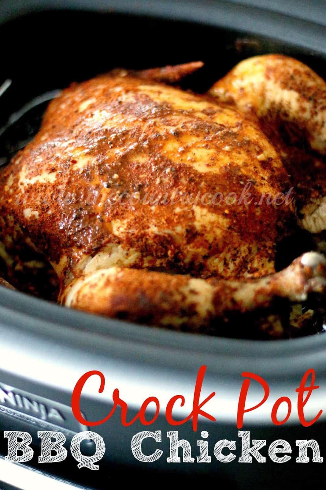 Whole Chicken In Crockpot
 Crock Pot Whole BBQ Chicken The Country Cook