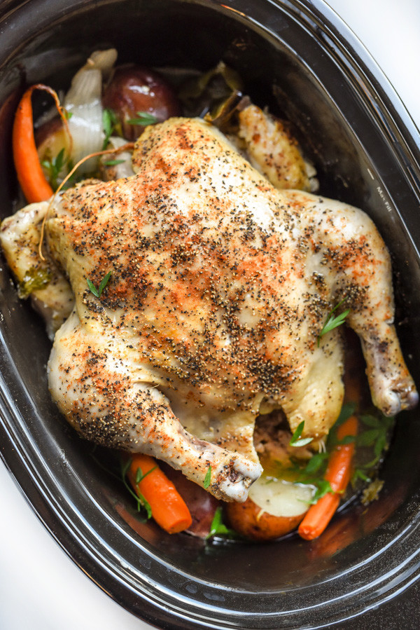 Whole Chicken In Crockpot
 Slow Cooker Whole Chicken