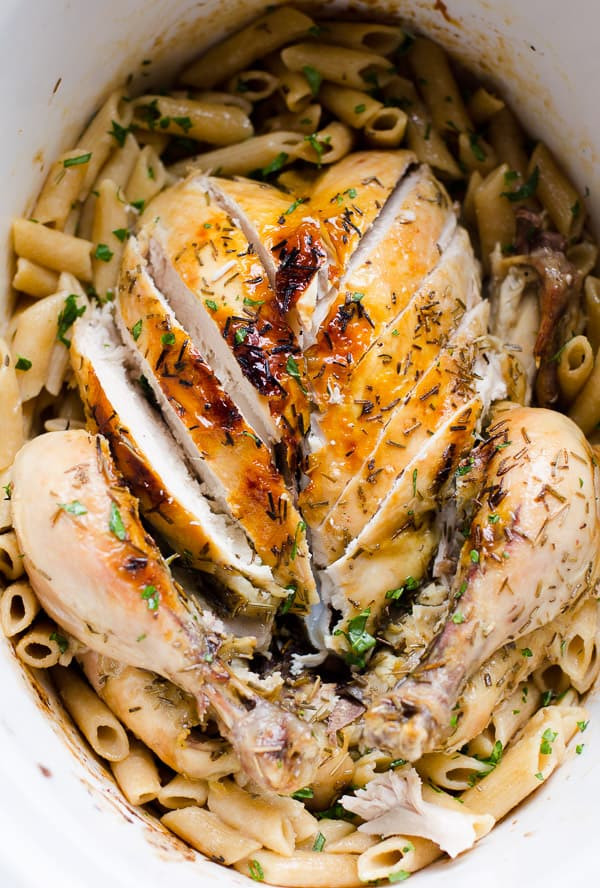 Whole Chicken Recipes Slow Cooker
 Slow Cooker Whole Chicken and Pasta iFOODreal Healthy