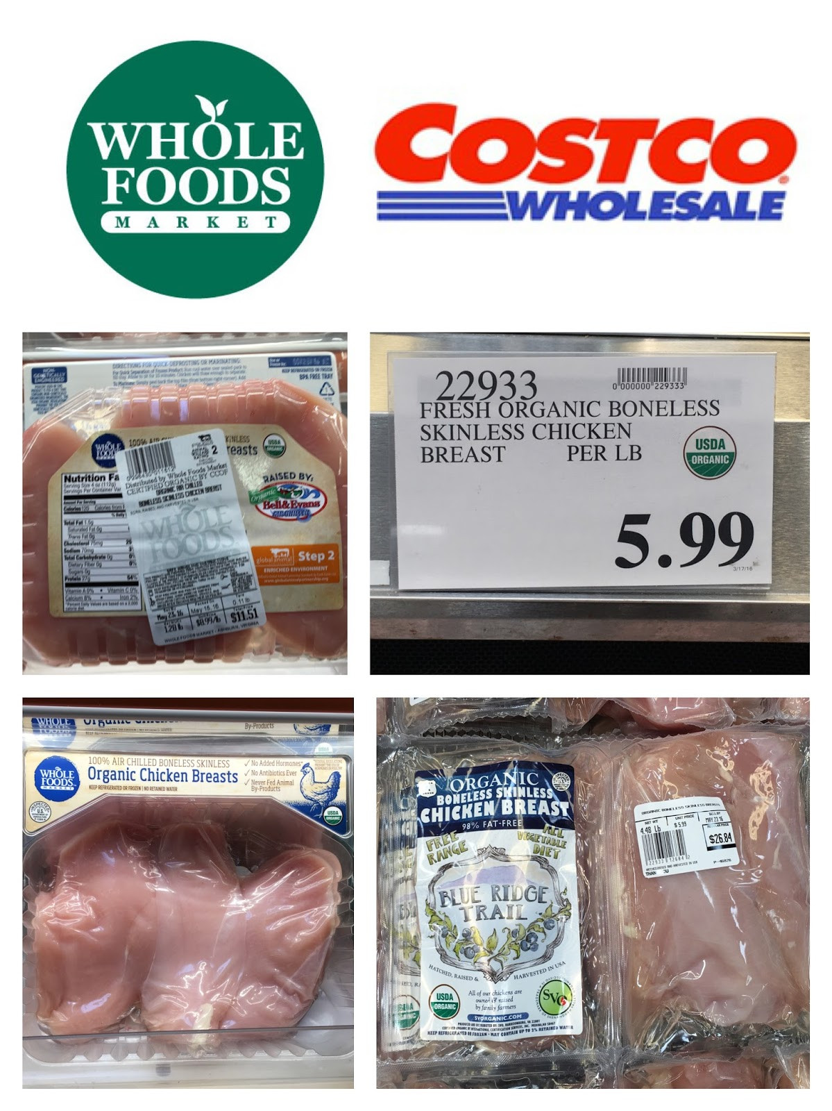 Whole Foods Chicken
 the Costco Connoisseur Costco vs Whole Foods and Tar