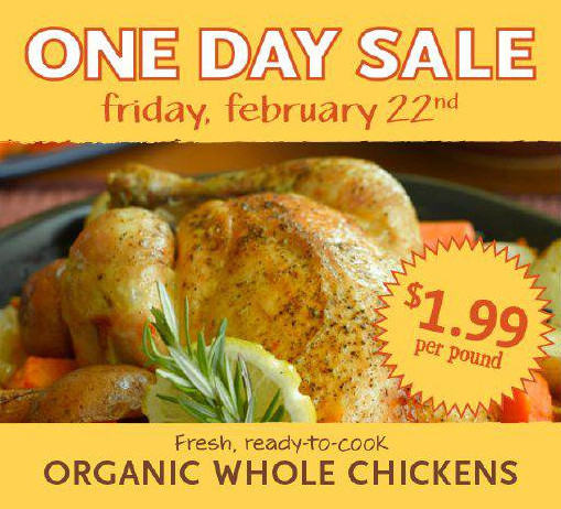 Whole Foods Chicken
 Whole Foods Organic Whole Chicken $1 99 lb 2 22 ly