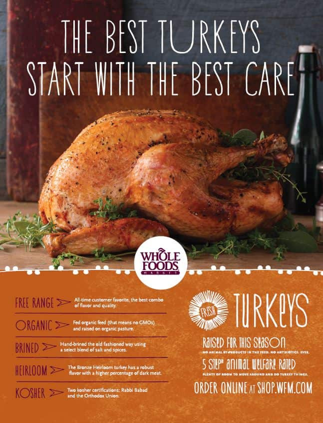 Whole Foods Thanksgiving Turkey
 Let Whole Foods Reduce Your Holiday Stress Giveaway