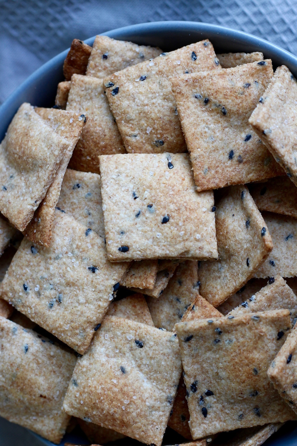 Whole Grain Crackers
 Homemade Whole Grain Sesame Crackers