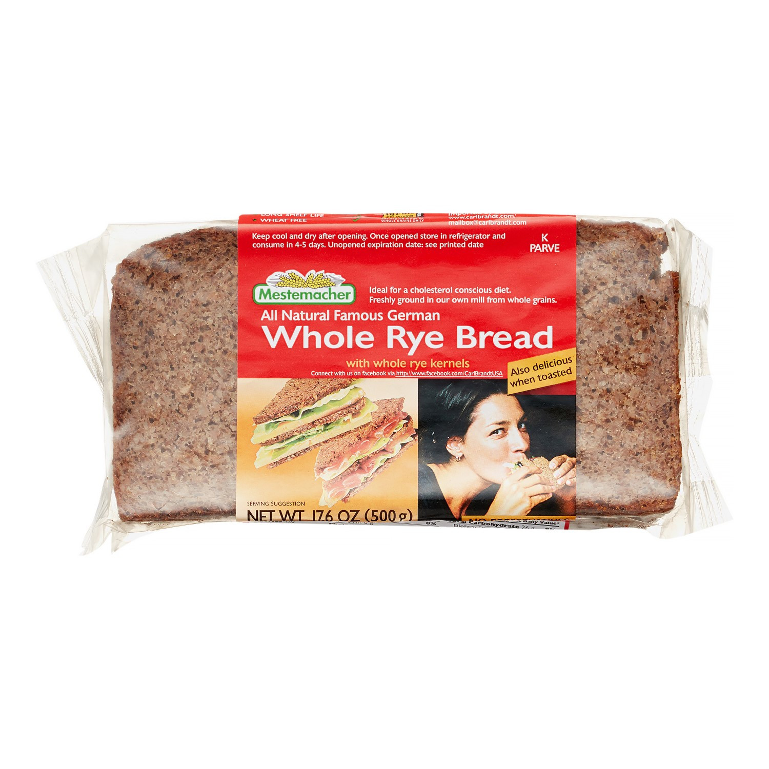 Whole Grain Rye Bread
 Mestemacher Whole Grain Rye Bread 17 6 oz