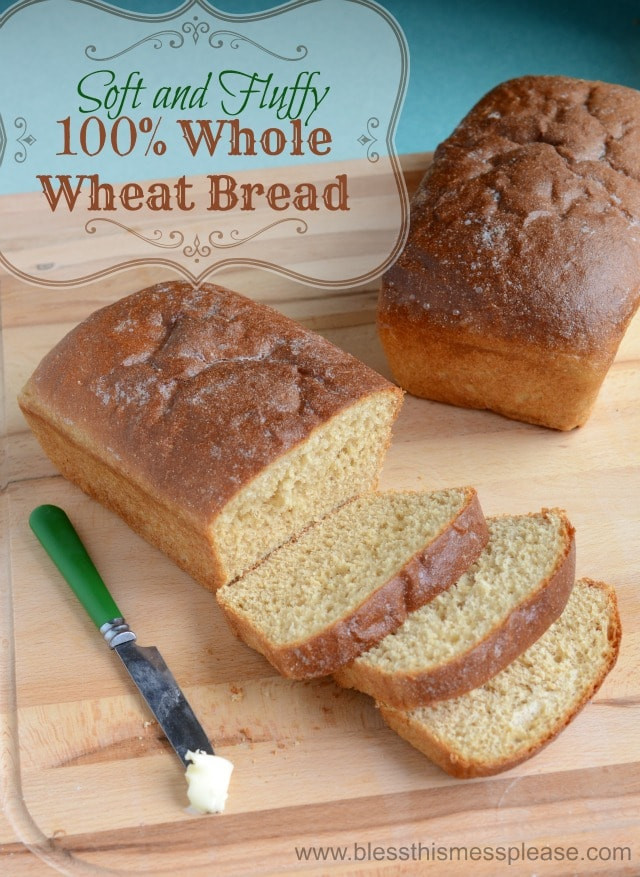Whole Wheat Bread Recipe
 Honey Whole Wheat Bread Recipe — Bless this Mess