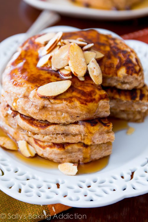 Whole Wheat Pancakes
 Whole Wheat Oatmeal Pancakes Sallys Baking Addiction