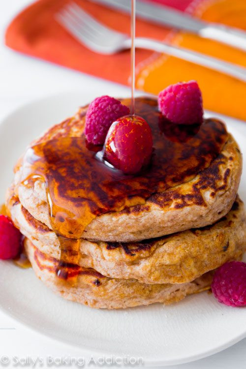 Whole Wheat Pancakes
 whole wheat oatmeal pancakes from scratch