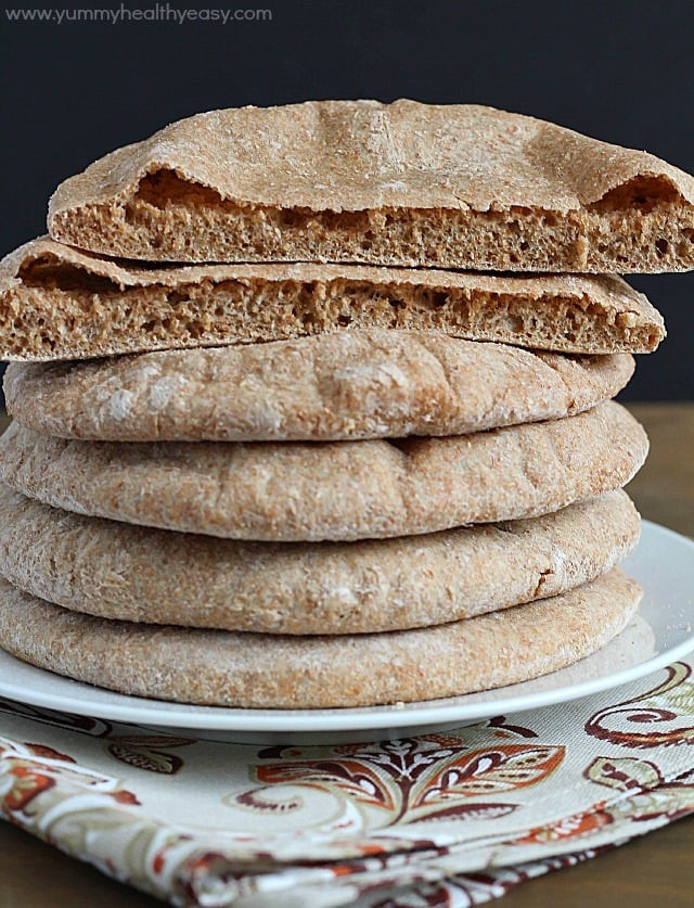 Whole Wheat Pita Bread Recipe
 Homemade Whole Wheat Pita Bread Yummy Healthy Easy