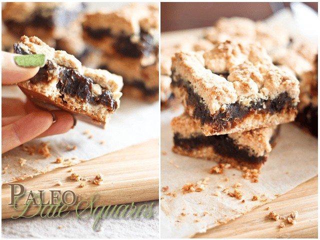 Whole30 Approved Desserts
 Paleo Date Squares Refined Sugar Free