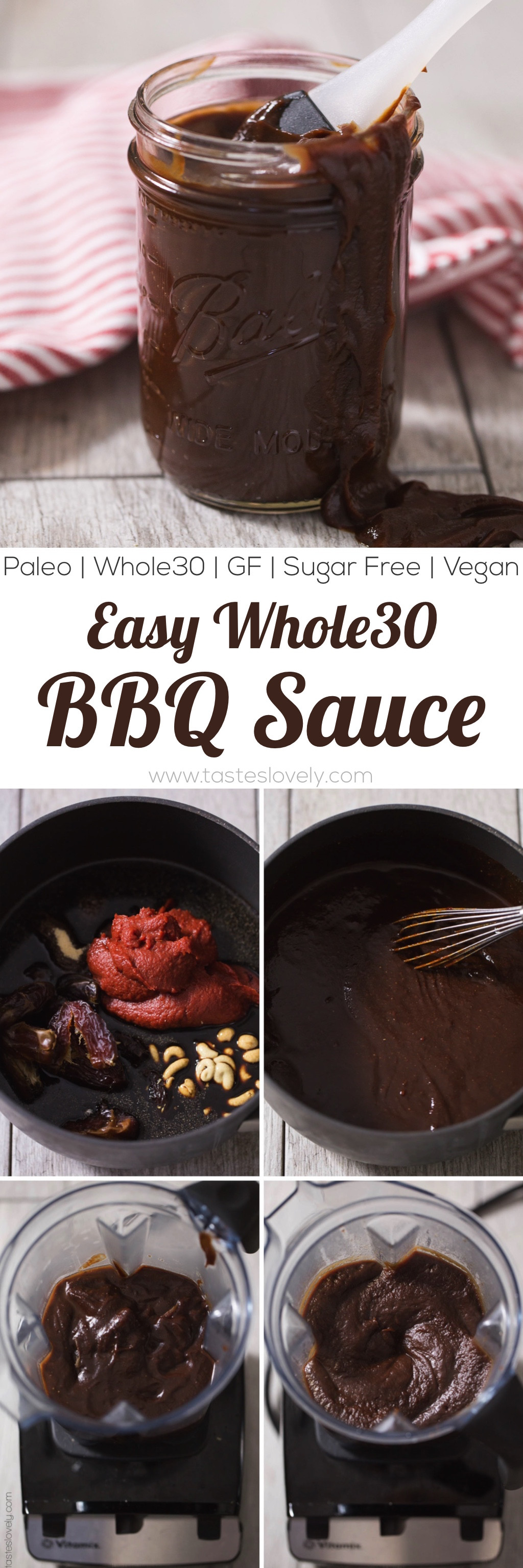 Whole30 Bbq Sauce Recipe
 Easy Whole30 BBQ Sauce Tessemae s Copycat Tastes Lovely