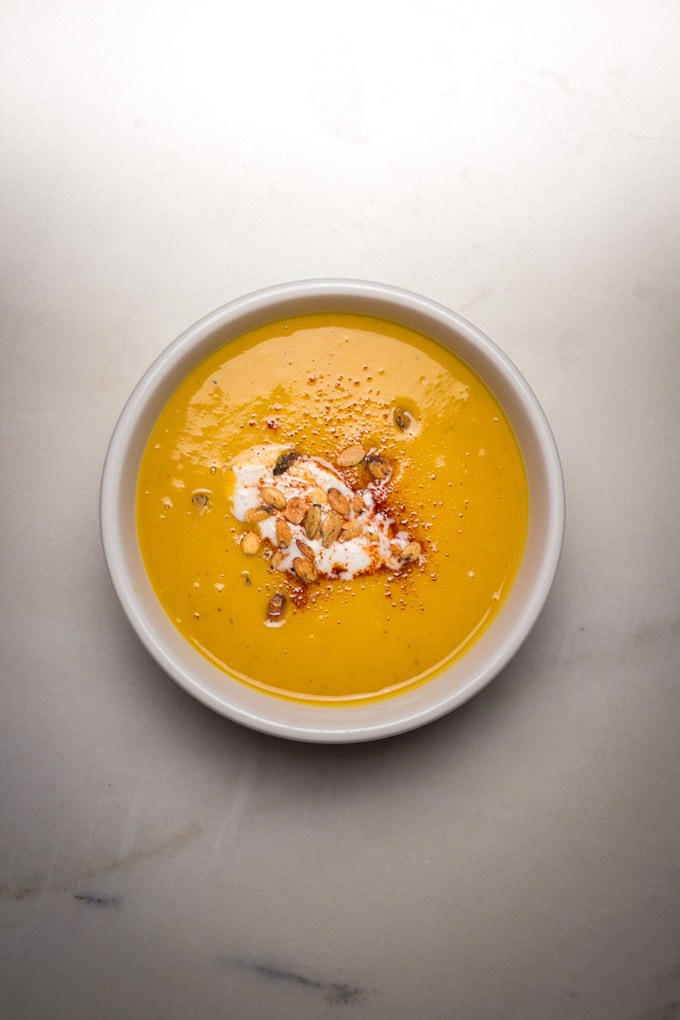 Whole30 Butternut Squash Soup
 INSTANT POT CREAMY BUTTERNUT SQUASH APPLE SOUP PALEO