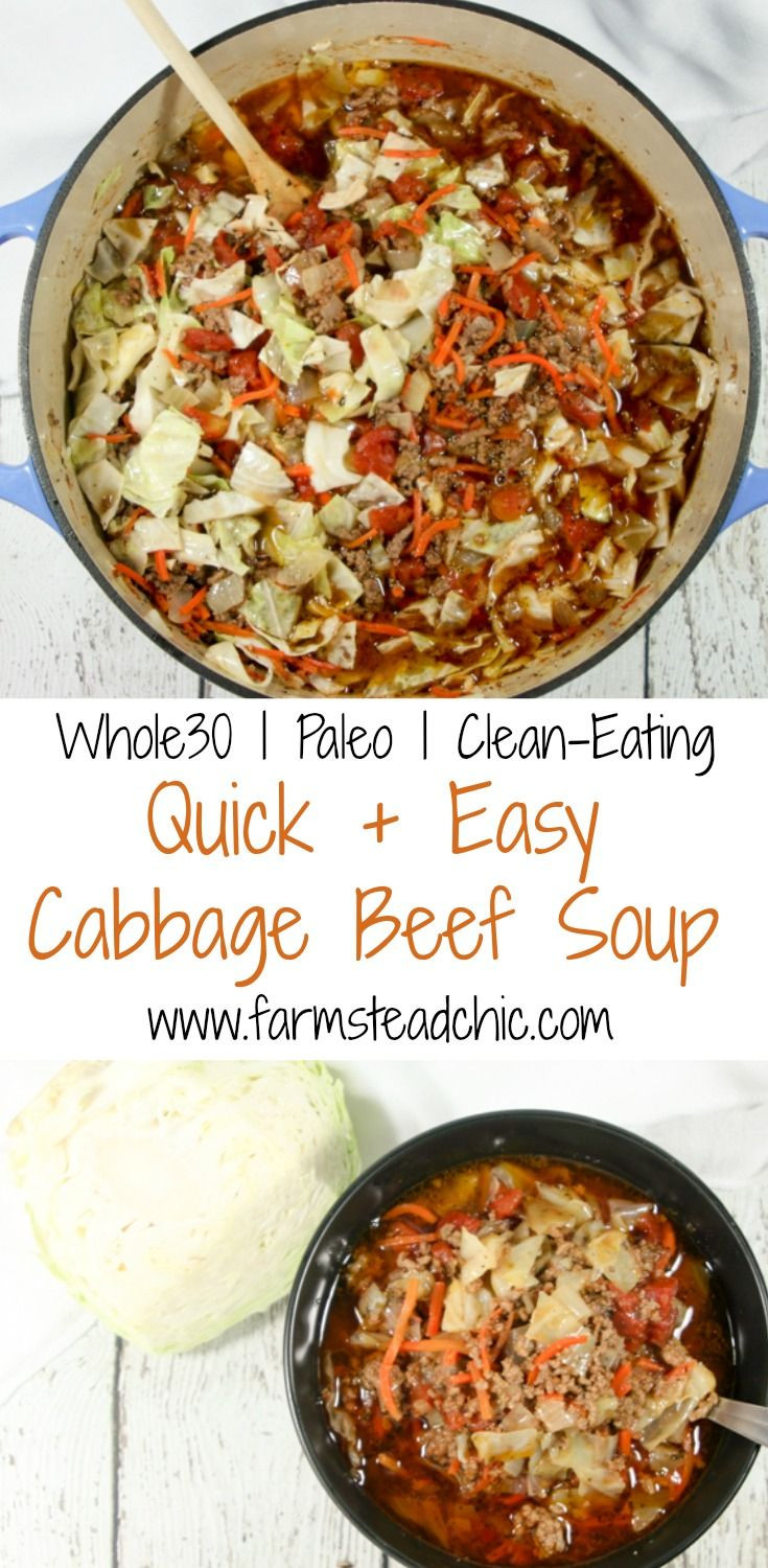 Whole30 Ground Beef Recipes
 Best 25 Cabbage soup t ideas on Pinterest