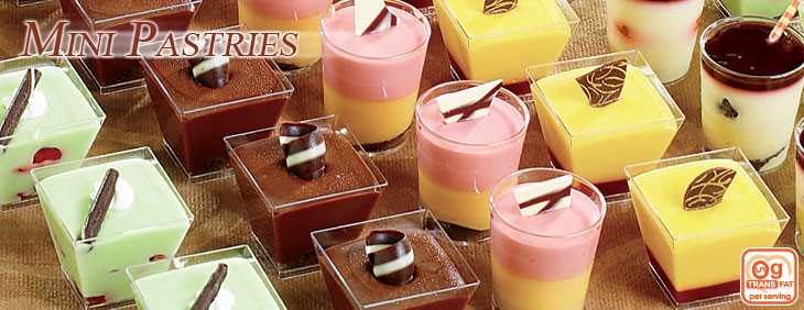 Wholesale Mini Dessert Cups
 World Class Wholesale Mini Pastries in LA Southern California