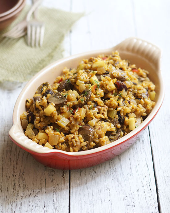 Wild Rice Stuffing
 Wild Rice & Mushroom Stuffing Vegan Gluten free