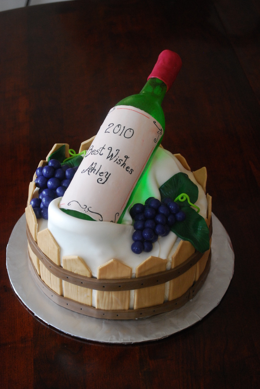 Wine Birthday Cake
 Wine Bottle Cake CakeCentral