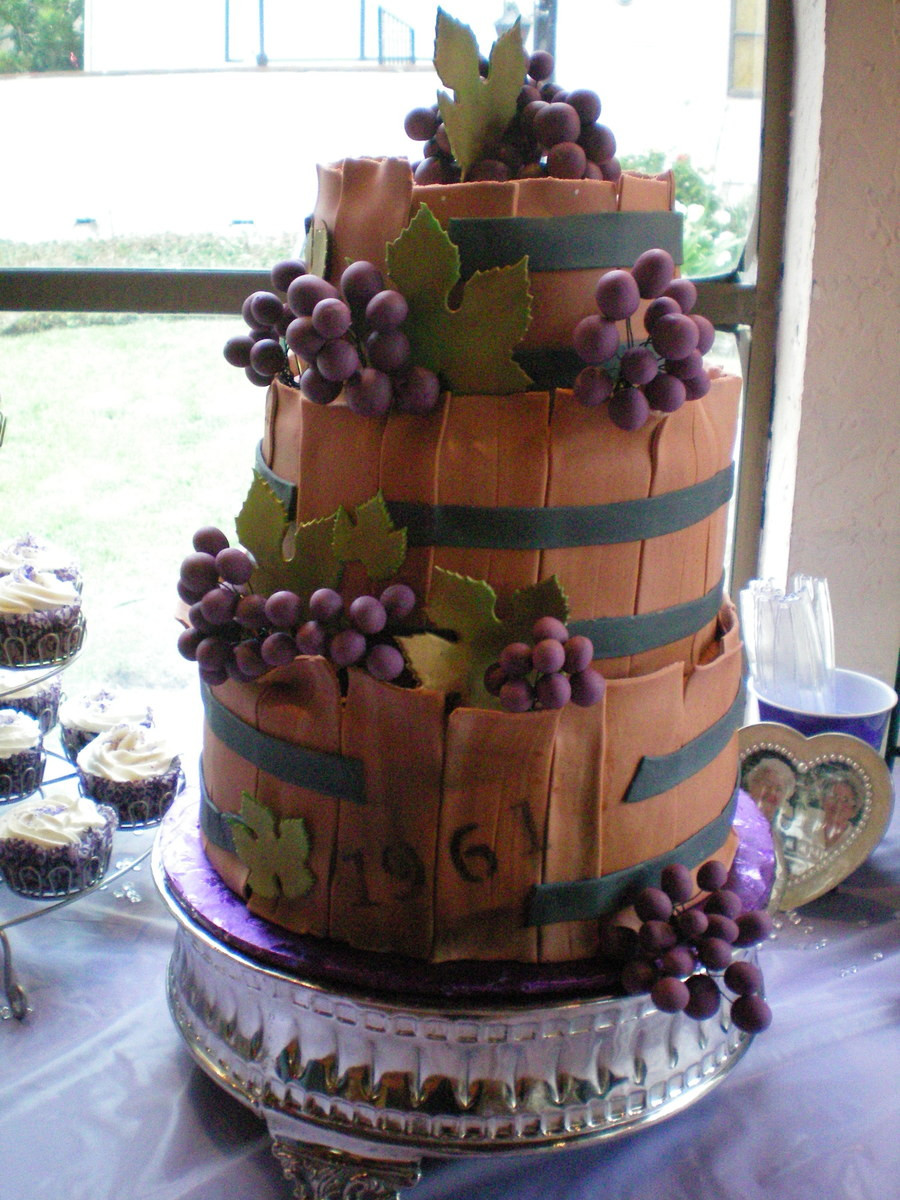 Wine Birthday Cake
 Age Like Wine 50Th Birthday Cake CakeCentral