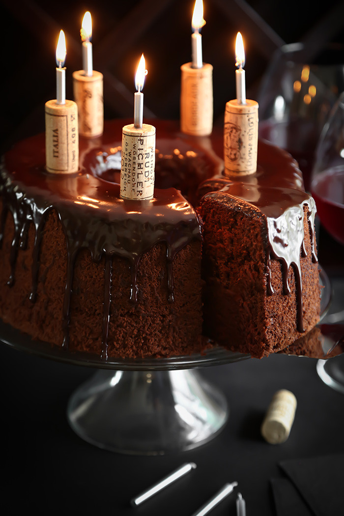 Wine Birthday Cake
 Chocolate Red Wine Chiffon Cake