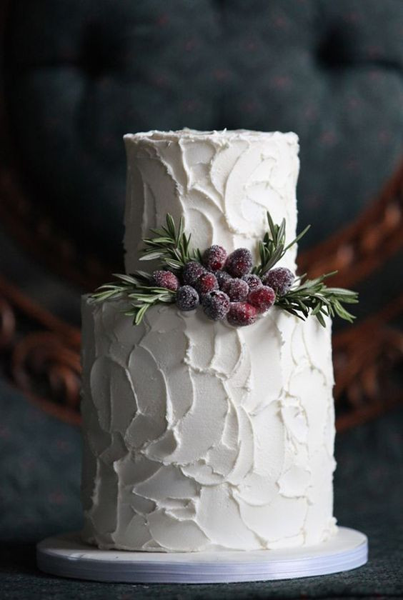 Winter Wedding Cakes
 36 Awesome Cranberry Ideas For Winter Weddings Weddingomania