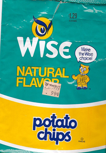 Wise Potato Chips
 1987 Borden Wise Potato Chips Bag Gregg Koenig