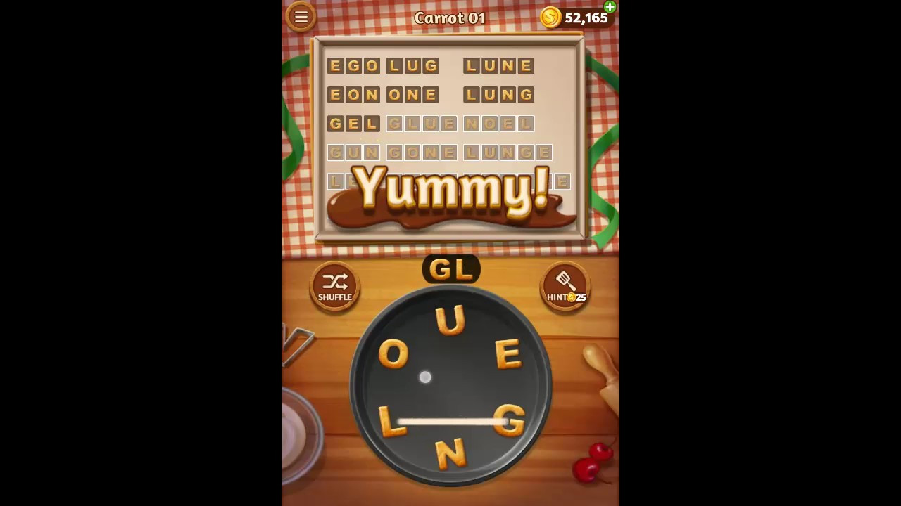 Word Cookies Carrot 4
 Word Cookies Carrot Pack Level 1 Answers