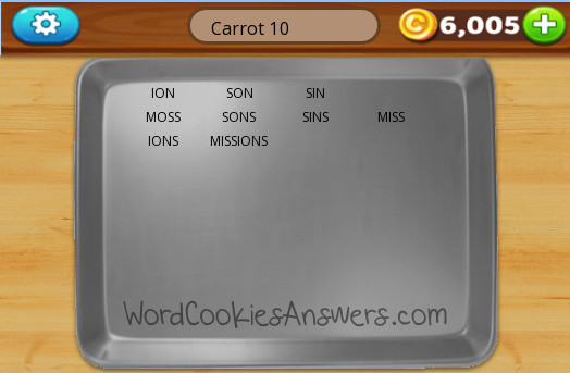 Word Cookies Carrot 4
 Word Cookies Cross Carrot Level 10 Word Cookies Answers