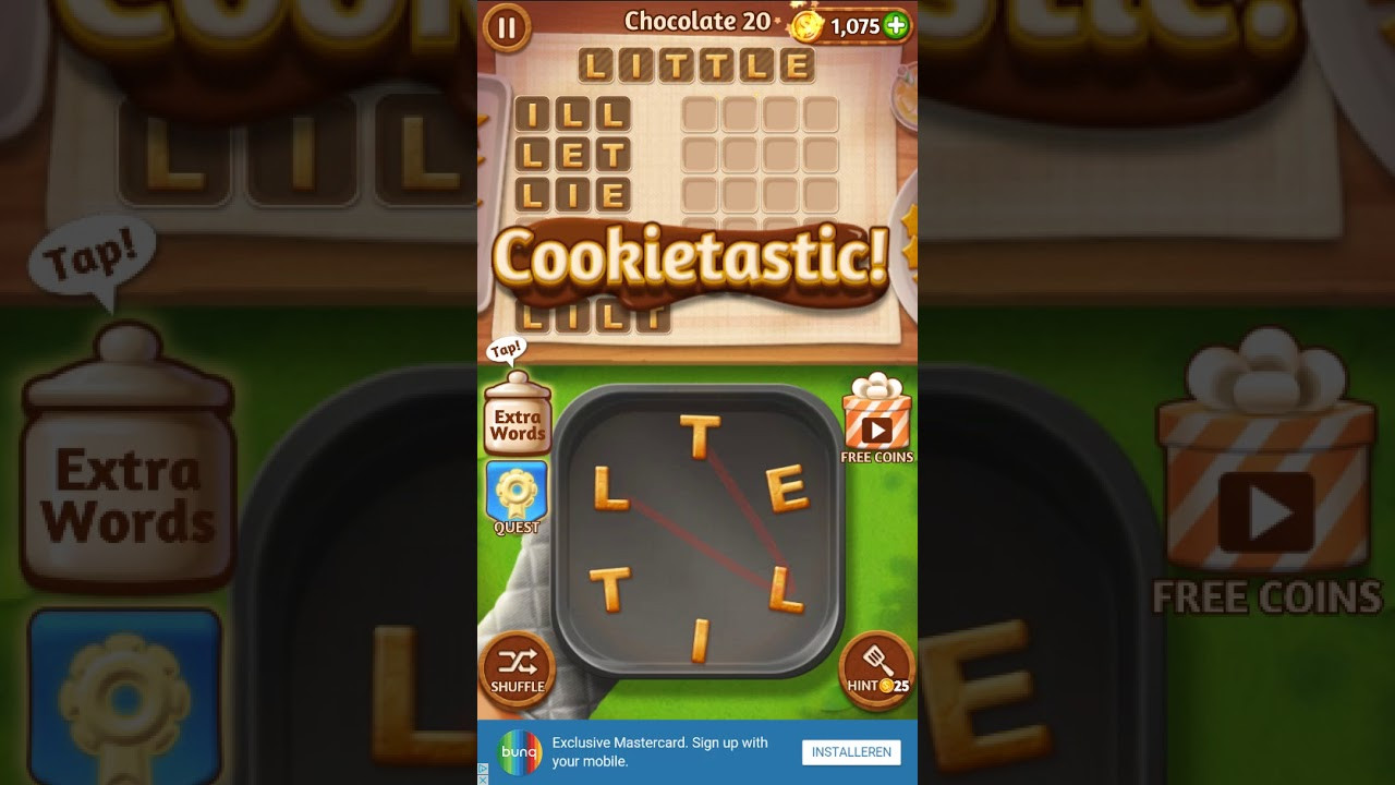 Word Cookies Chocolate 20
 Word Cookies mis Chef Chocolate Level 20