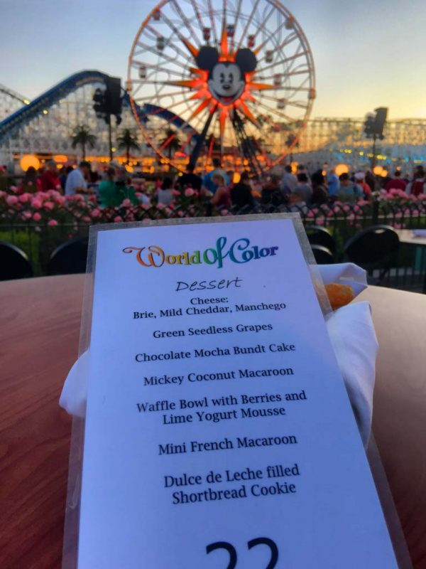 World Of Color Dessert Party
 World of Color Dessert Party at Disneyland Bucket List