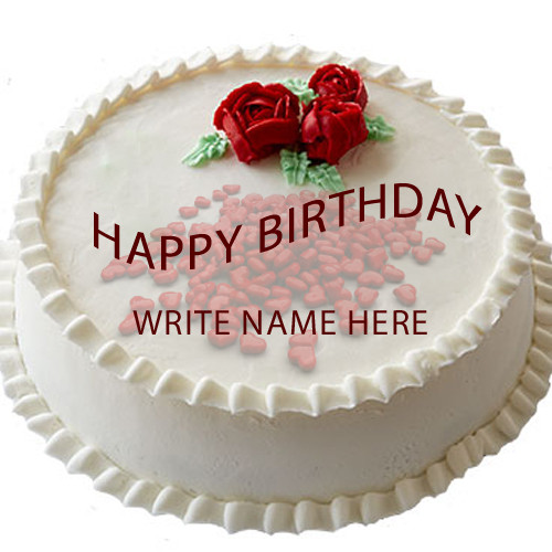 Written Name On Birthday Cake
 Write Name Love Birthday Cake