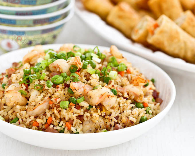 Yang Chow Fried Rice
 Yang Chow Fried Rice and Egg Roll Platter