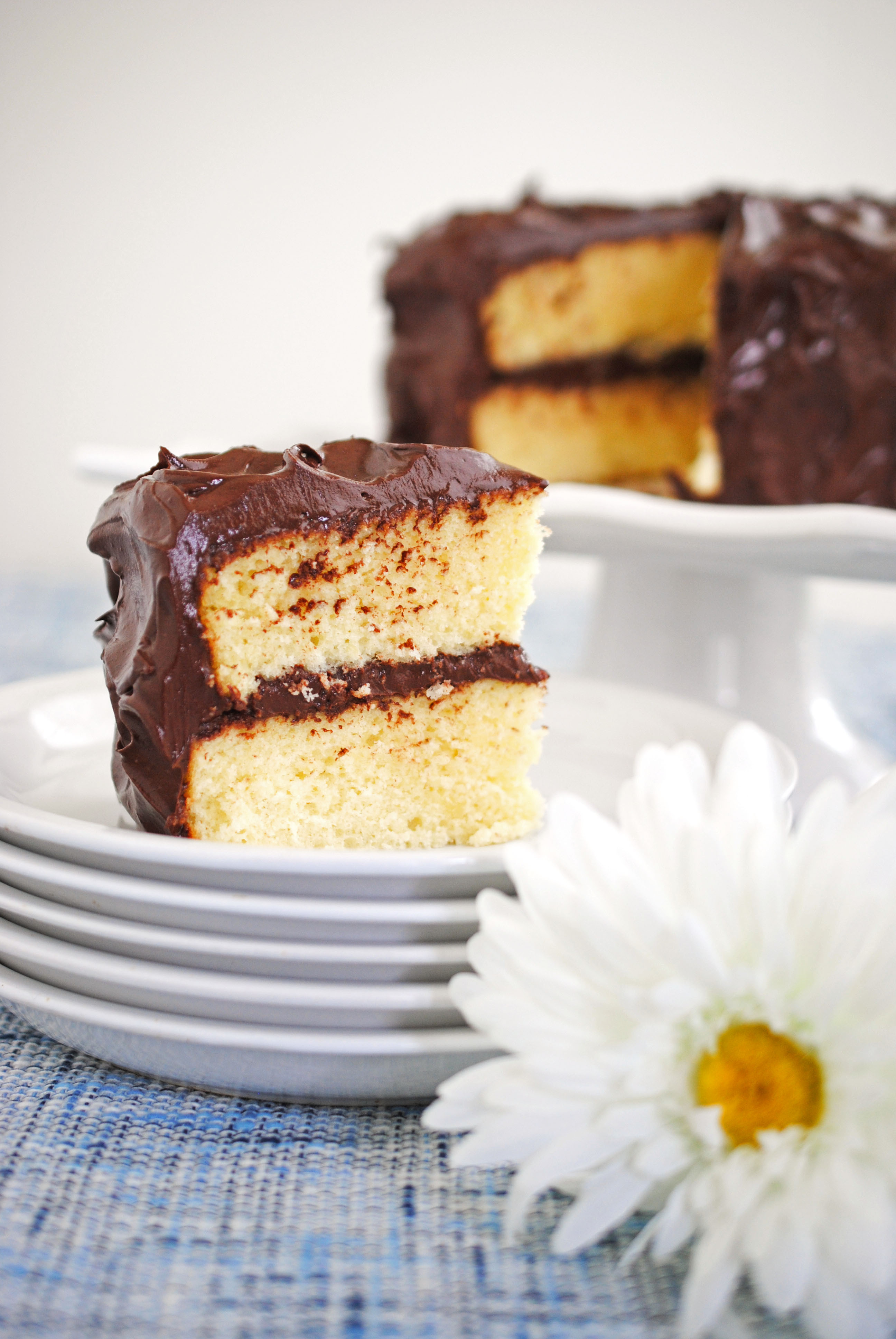 Yellow Cake With Chocolate Frosting
 Yellow Cake with Chocolate Frosting