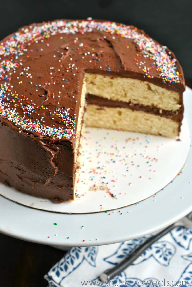 Yellow Cake With Chocolate Frosting
 Yellow Cake with Double Fudge Frosting Shugary Sweets