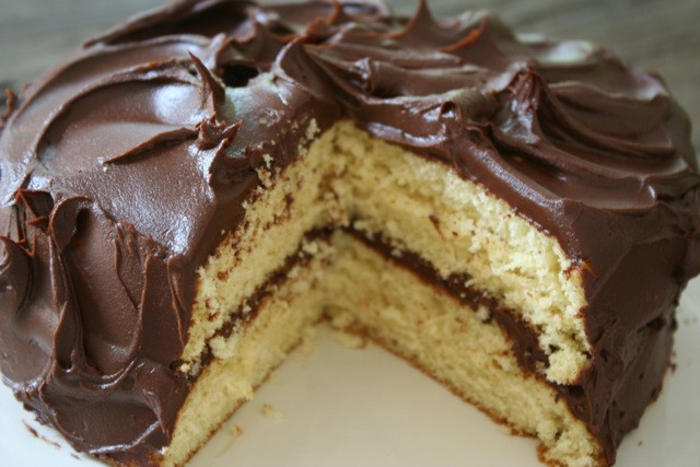 Yellow Cake With Chocolate Frosting
 Perfect Yellow Cake “Happy Birthday Jenna ”