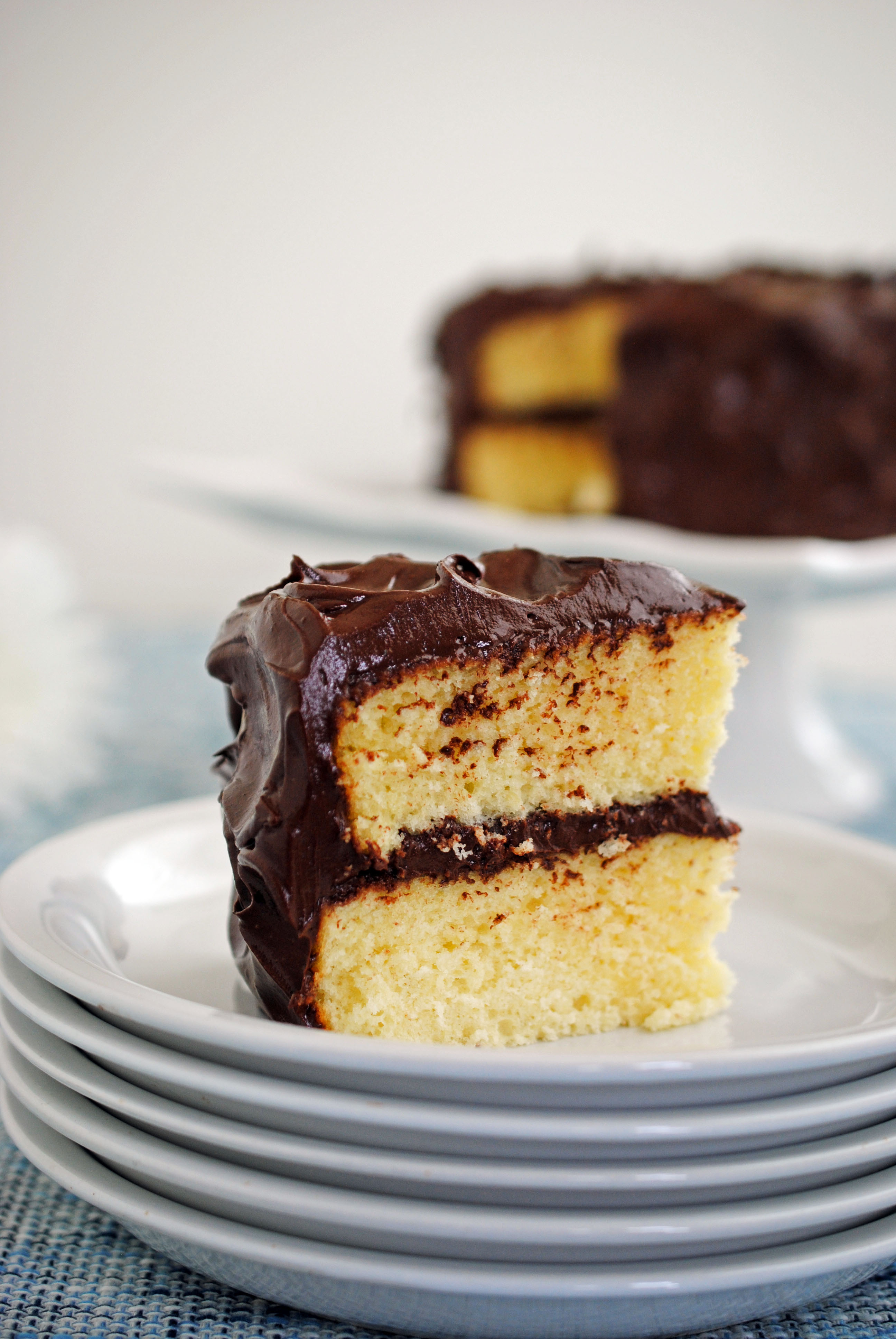 Yellow Cake With Chocolate Frosting
 Yellow Cake with Chocolate Frosting