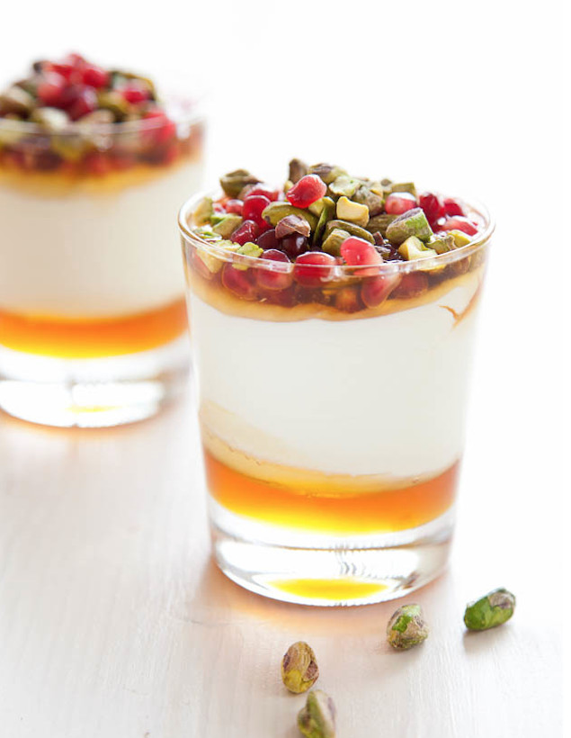 Yoghurt Dessert Recipe
 Yogurt Dessert with Pomegranate Pistachios and Honey