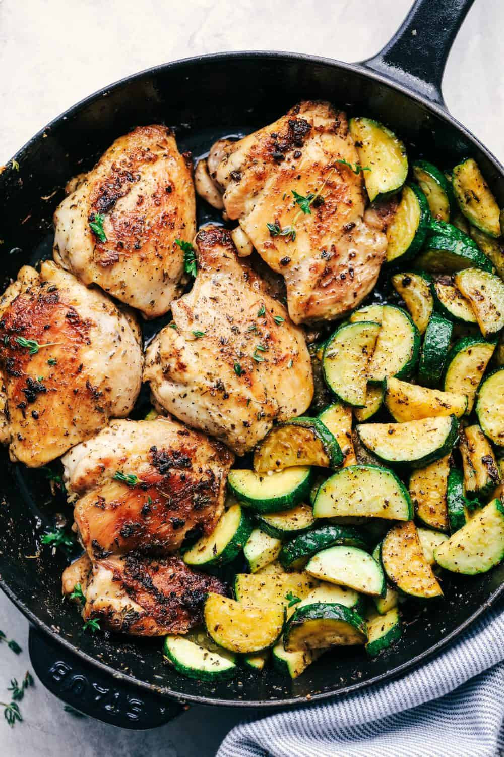 Zucchini And Chicken
 Buttery Garlic Herb Chicken with Zucchini