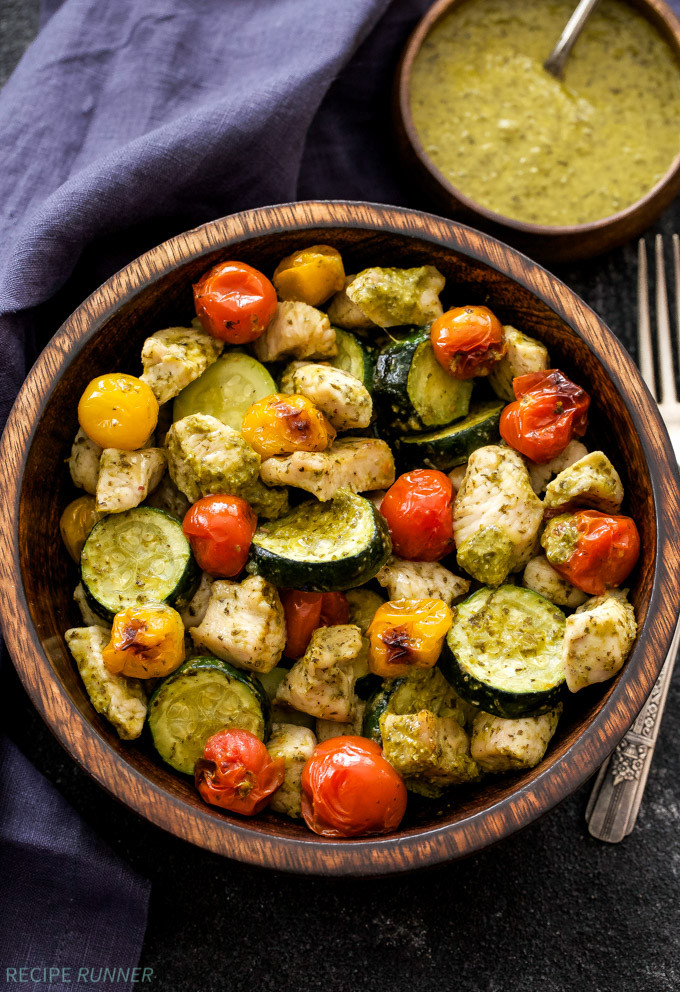 Zucchini And Chicken
 Sheet Pan Pesto Chicken with Zucchini and Tomatoes