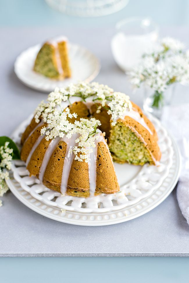 Zucchini Bundt Cake
 Zucchini Coconut Bundt Cake with Elderflower Glaze