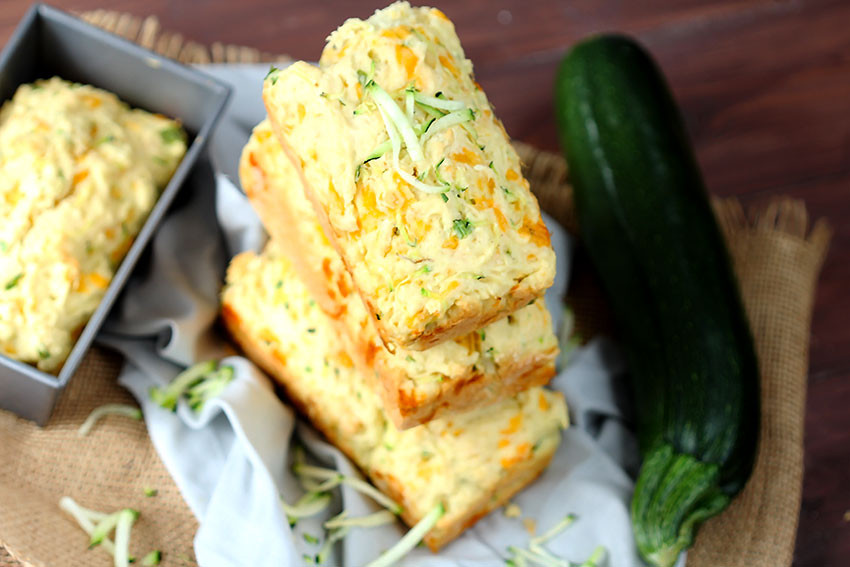 Zucchini Cheese Bread
 Cheesy Garlic Zucchini Bread