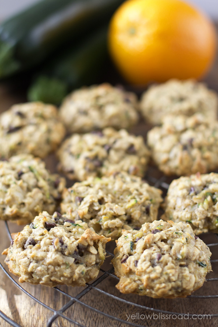 Zucchini Chocolate Chip Cookies
 Chocolate Chip Zucchini Oatmeal Cookies Yellow Bliss Road