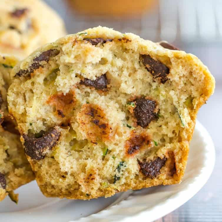 Zucchini Chocolate Chip Muffins
 The Weekend Dish 8 13 2016