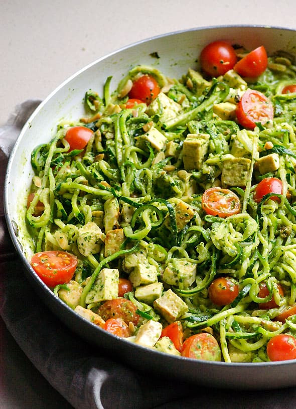 Zucchini Noodles Recipe With Chicken
 Chicken Zucchini Noodles with Pesto iFOODreal Healthy