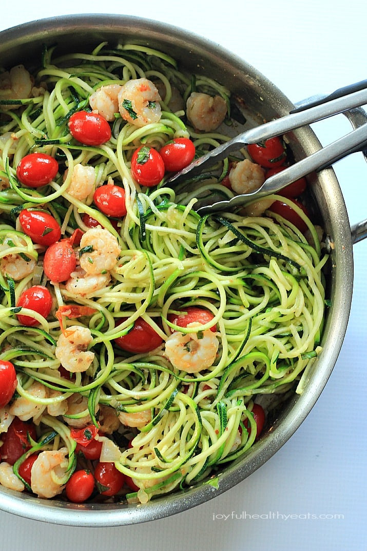 Zucchini Recipe Healthy
 Shrimp Scampi with Zucchini Noodles