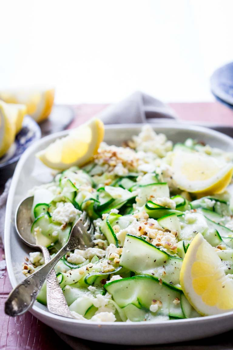 Zucchini Recipe Healthy
 zucchini ribbon salad with hazelnuts and feta Healthy