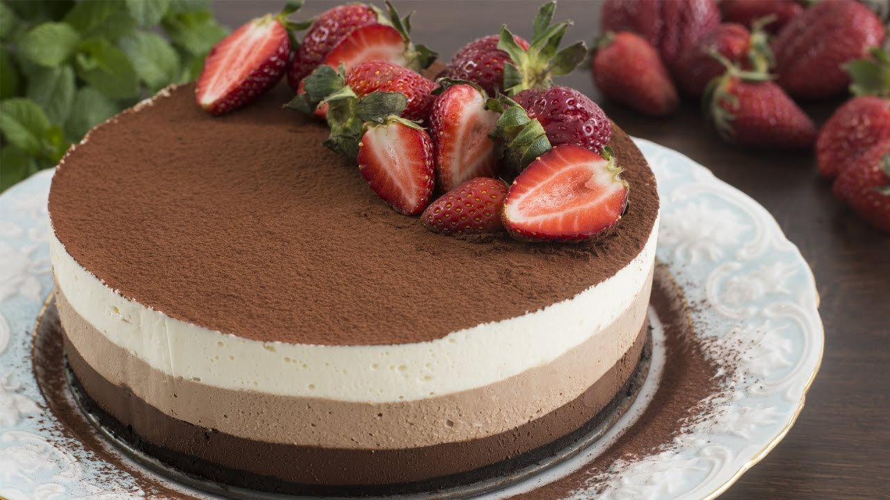 Zumbo'S Just Desserts Recipes
 No Bake Triple Chocolate Mousse Cake Recipe