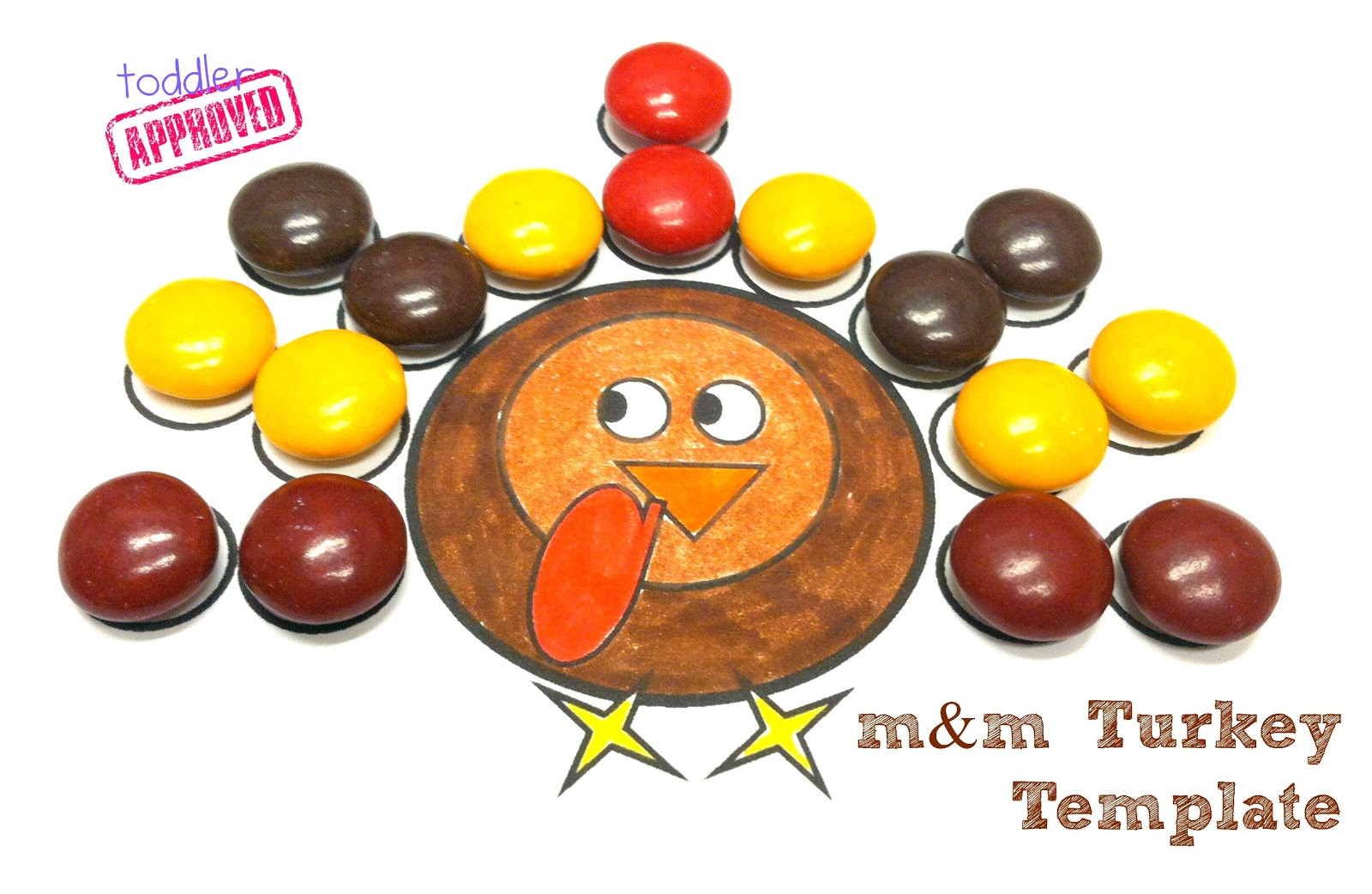 A Turkey For Thanksgiving Activity
 Toddler Approved Thanksgiving Activities M&M Turkey